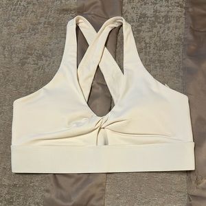 Fabletics sports bra. Cream color. Size Medium. Padded bra. Like new.
